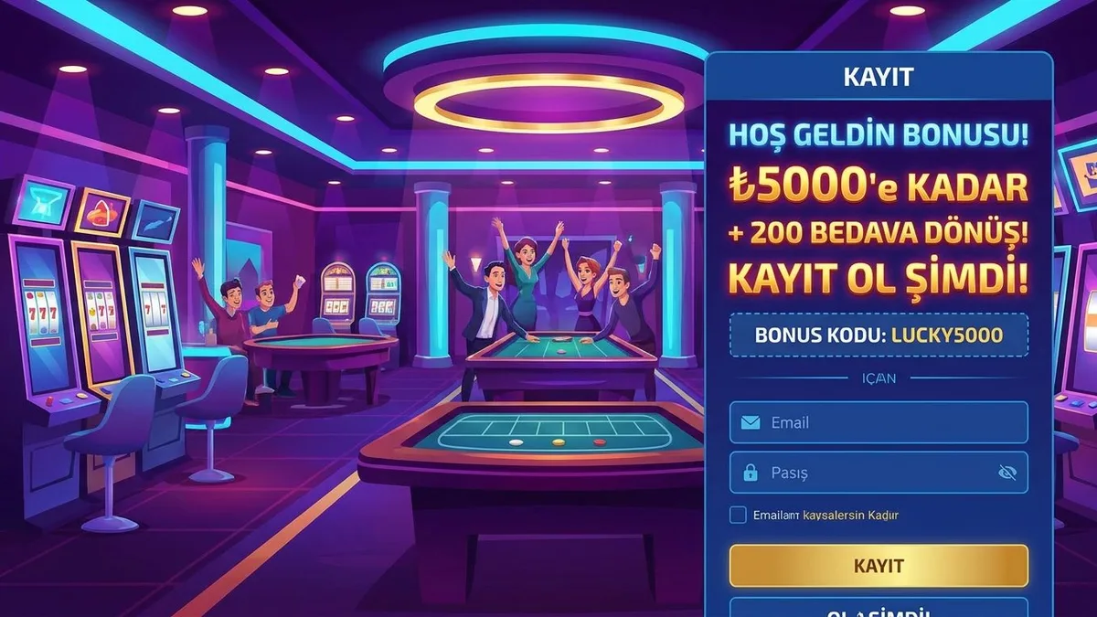 Bonusla kayıt ekranı